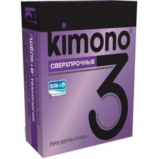 Сверхпрочные презервативы KIMONO - 3 шт., фото 