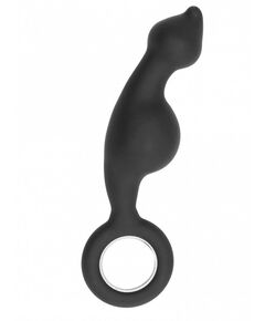 Анальный стимулятор No.62 Dildo With Metal Ring - 18 см., фото 