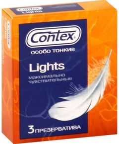 Особо тонкие презервативы Contex Lights - 3 шт., фото 