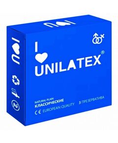 Классические презервативы Unilatex Natural Plain - 3 шт., Объем: 3 шт., Цвет: телесный, фото 
