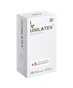 Разноцветные ароматизированные презервативы Unilatex Multifruit  - 12 шт. + 3 шт. в подарок, фото 