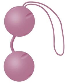 Нежно-розовые вагинальные шарики Joyballs с петелькой, Цвет: розовый, фото 
