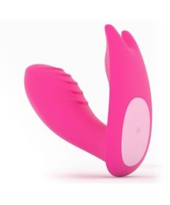 Розовый вагинально-клиторальный стимулятор MAGIC EIDOLON, фото 