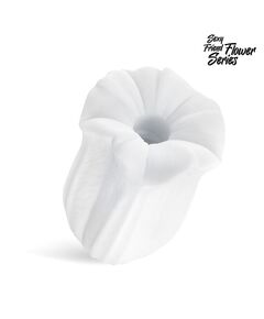 Белый нереалистичный мастурбатор в форме бутона цветка Datura, фото 