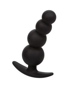 Черная анальная ёлочка для ношения Beaded Plug - 9 см., фото 