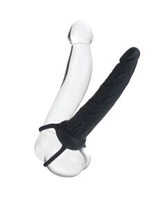 Насадка на пенис Silicone Love Rider Dual Penetrator для двойного проникновения - 14 см., фото 