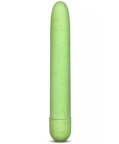 Биоразлагаемый вибратор Eco - 17,8 см., Цвет: зеленый, фото 