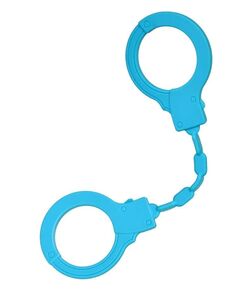 Голубые силиконовые наручники A-Toys без ключа, фото 
