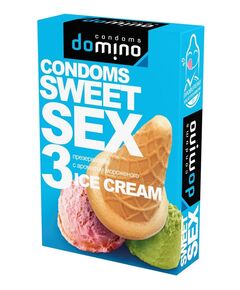 Презервативы для орального секса DOMINO Sweet Sex с ароматом мороженого - 3 шт., фото 