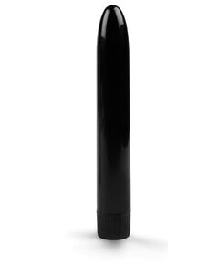 Черный гладкий вибратор - 15,5 см., фото 