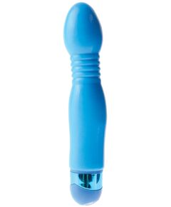 Голубой гибкий вибромассажер Powder Puff Massager - 17,1 см., фото 