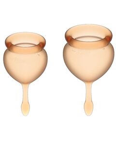 Набор менструальных чаш Satisfyer Feel good Menstrual Cup, Цвет: оранжевый, фото 