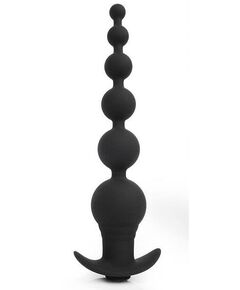 Черная анальная виброелочка TOWER - 20,7 см., фото 