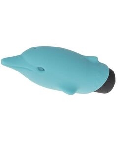 Голубой вибростимулятор-дельфин Lastic Pocket Dolphin - 7,5 см., фото 