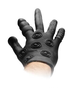 Черная стимулирующая перчатка Stimulation Glove, фото 