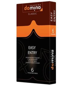 Презервативы с увеличенным количеством смазки DOMINO Easy Entry - 6 шт., фото 