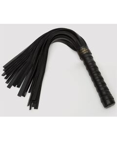 Черная кожаная плеть Bound to You Faux Leather Small Flogger - 29,2 см., фото 