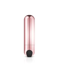 Золотистая вибропуля Rosy Gold Bullet Vibrator - 7,5 см., фото 
