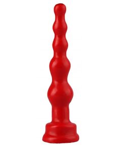 Анальный стимулятор-ёлочка - 14,5 см., Цвет: красный, фото 