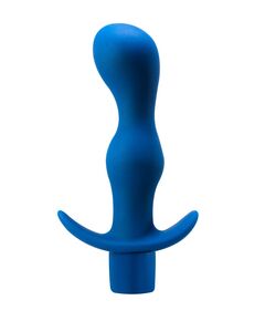 Синяя анальная вибропробка Derby - 13,5 см., фото 