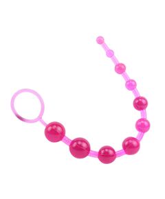 Анальная цепочка с колечком Sassy Anal Beads - 26,7 см., Цвет: розовый, фото 