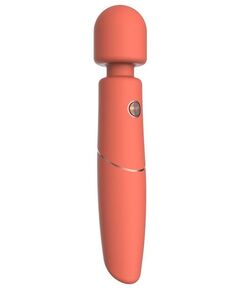 Оранжевый вибромассажер Clarissa - 22,6 см., фото 