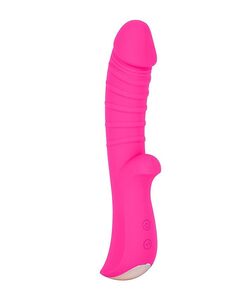 Вибромассажер 5" Silicone Wild Passion - 19,1 см., Цвет: ярко-розовый, фото 