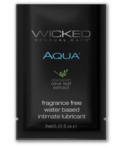 Легкий лубрикант на водной основе с алое Wicked Aqua - 3 мл., фото 
