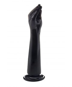 Чёрная рука для фистинга Realistic Hand 12,8 Inch - 32,5 см., фото 