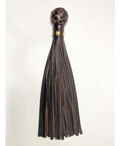 Генитальная кожаная плеть - 30 см., Цвет: коричневый, фото 