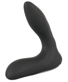 Черная анальная втулка с вибрацией и функцией расширения Inflatable Vibrating Prostate Plug, фото 