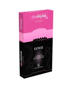 Презервативы с точками и рёбрышками DOMINO Classic Extase - 6 шт., фото 