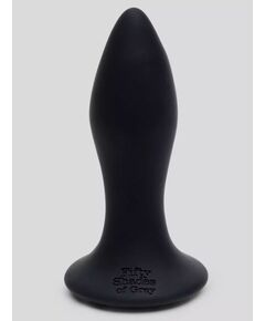 Черная анальная вибропробка Sensation Rechargeable Vibrating Butt Plug - 8,9 см., фото 