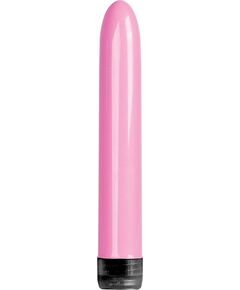 Розовый классический вибратор Super Vibe - 17,2 см., фото 