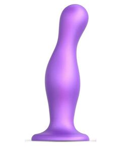 Фиолетовая насадка Strap-On-Me Dildo Plug Curvy size L, фото 