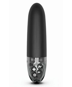 Черный вибратор с электростимуляцией Sleak Freak - 14 см., фото 