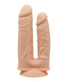 Анально-вагинальный фаллоимитатор Double Penetrator - 19,5 см., Длина: 19.50, Цвет: телесный, фото 