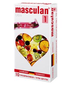 Презервативы Masculan Ultra 1 Tutti-Frutti с фруктовым ароматом - 10 шт., фото 