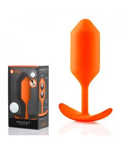 Пробка для ношения B-vibe Snug Plug 3 - 12,7 см., Длина: 12.70, Цвет: оранжевый, фото 