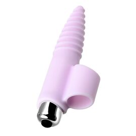 Нежно-розовая вибронасадка на палец для анальной стимуляции JOS NOVA - 9 см., фото 