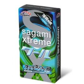 Презервативы Sagami Xtreme Mint с ароматом мяты - 10 шт., фото 