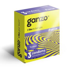 Тонкие презервативы для большей чувствительности Ganzo Sence - 3 шт., фото 