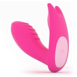 Розовый вагинально-клиторальный стимулятор MAGIC EIDOLON, фото 