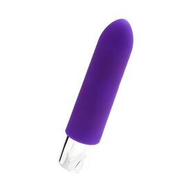 Фиолетовая вибропуля VeDO Bam Mini - 9,5 см., фото 