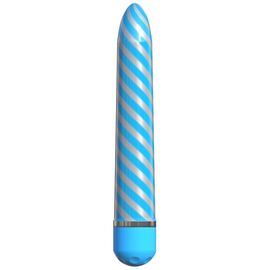 Вибратор Sweet Swirl Vibrator - 21,3 см., Цвет: голубой, фото 