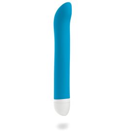 Мини-вибратор Joupie - 18,2 см., Цвет: голубой, фото 