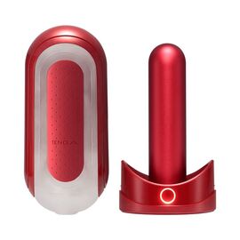 Красный мастурбатор Flip Zero Red & Warmer с подогревом, фото 