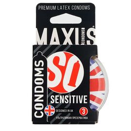 Ультратонкие презервативы в пластиковом кейсе MAXUS AIR Sensitive - 3 шт., фото 