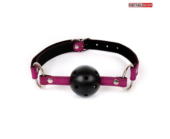Фиолетово-черный кляп-шарик Ball Gag, фото 
