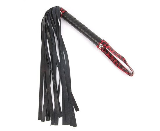 Черный флоггер с черно-красной ручкой Notabu - 49 см., фото 